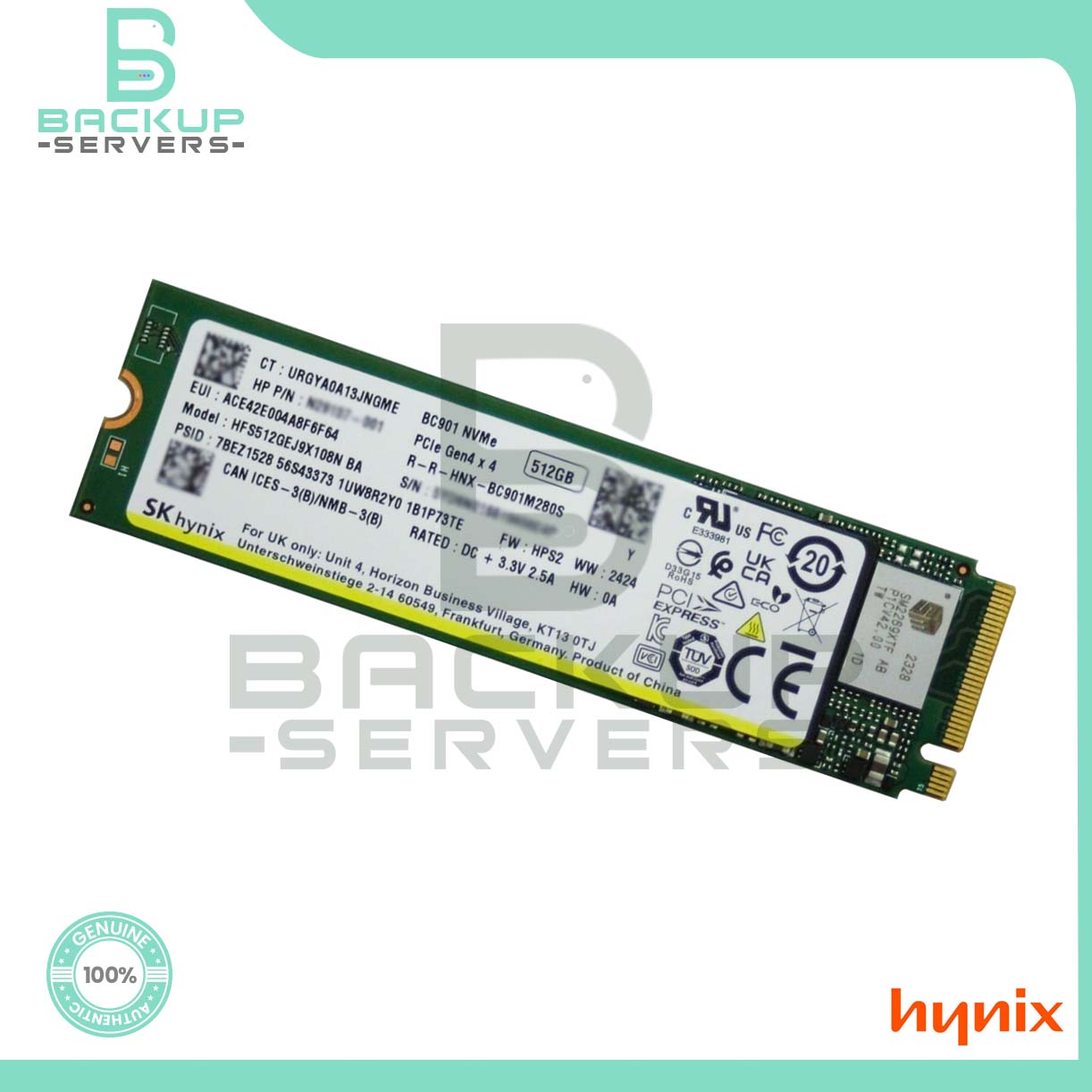 HFS512GEJ9X108N SK Hynix 512GB BC901 M.2 2280 NVMe PCIe Gen4x4